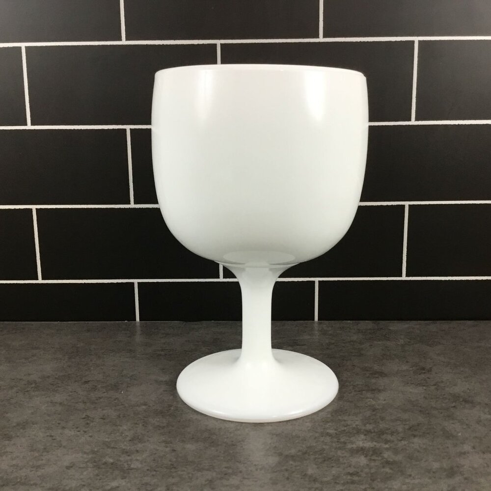 Vintage Milk Glass 6" Goblet Decorative Pedestal Farmhouse Decor